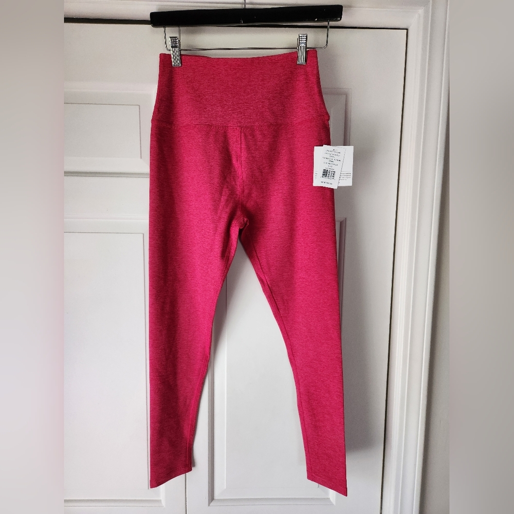 Beyond Yoga high waist Spacedye midi legging in Cranberry Heather